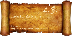 Ludwig Zalán névjegykártya